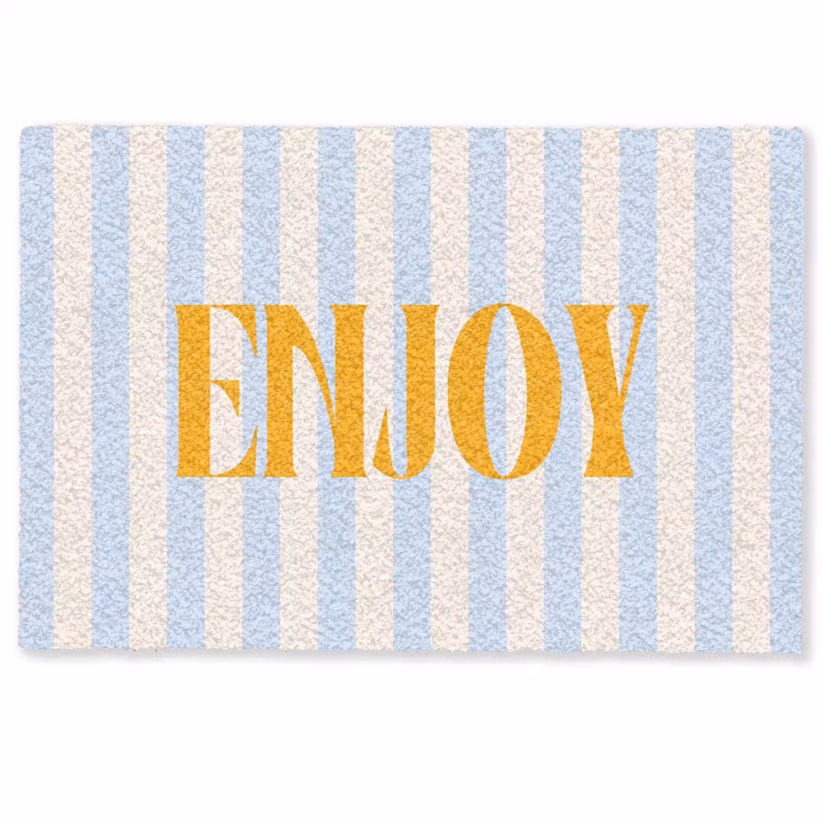 Deurmat - Oranje - Blauw - Strepen - Enjoy — 1