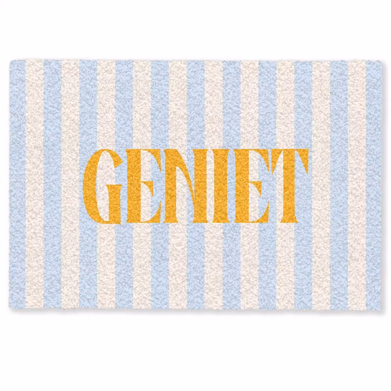 Deurmat - Oranje - Blauw - Strepen - Geniet — 1