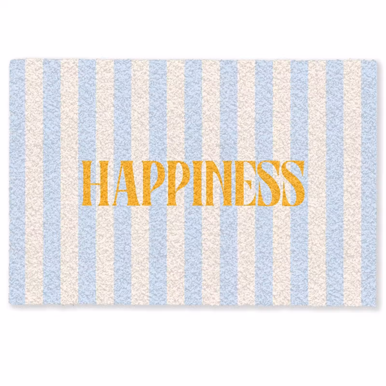 Deurmat - Oranje - Blauw - Strepen - Happiness — 1