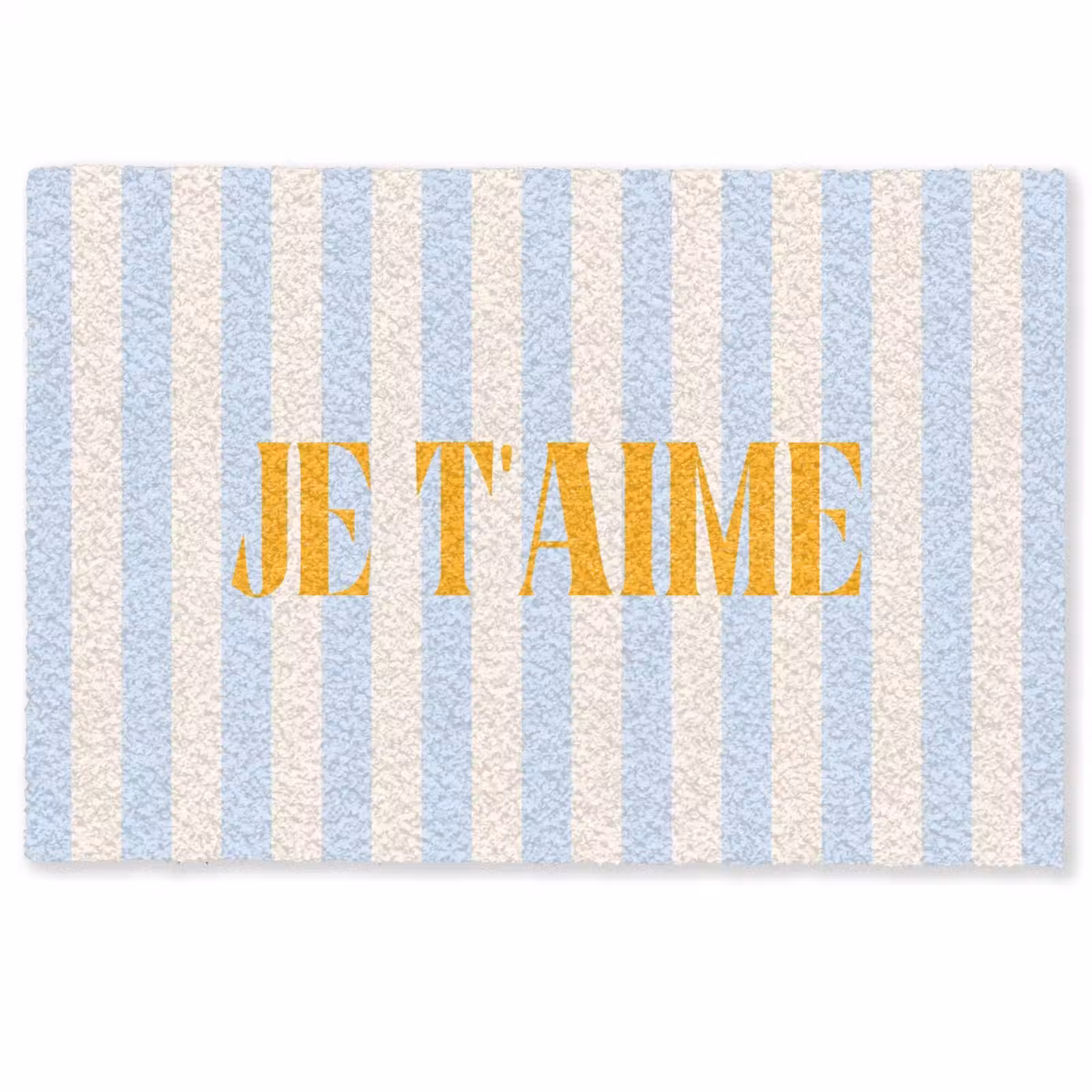 Deurmat - Oranje - Blauw - Strepen - Je t'aime — 1