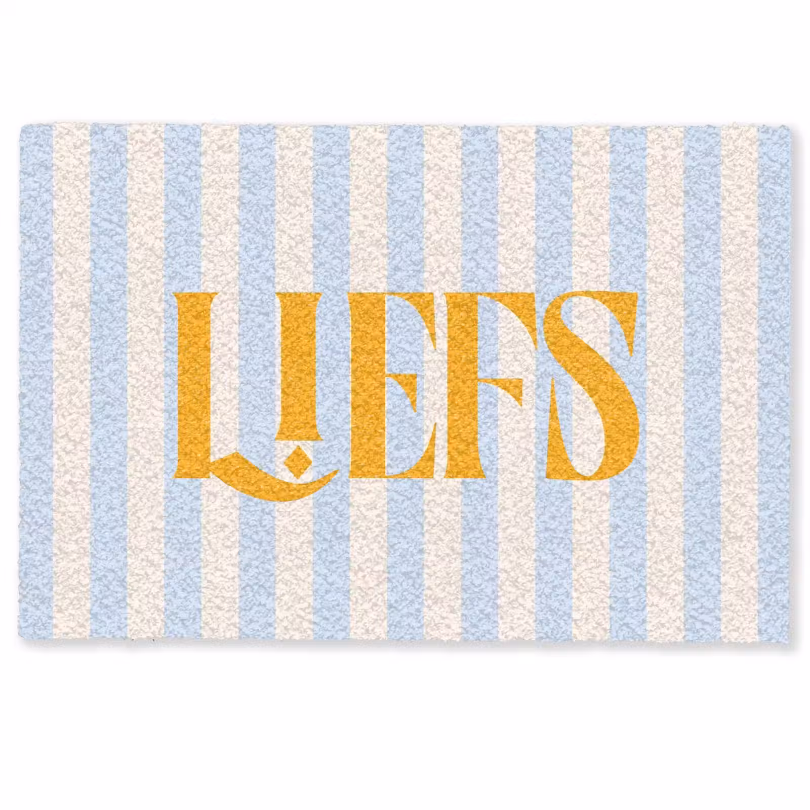 Deurmat - Oranje - Blauw - Strepen - Liefs — 1