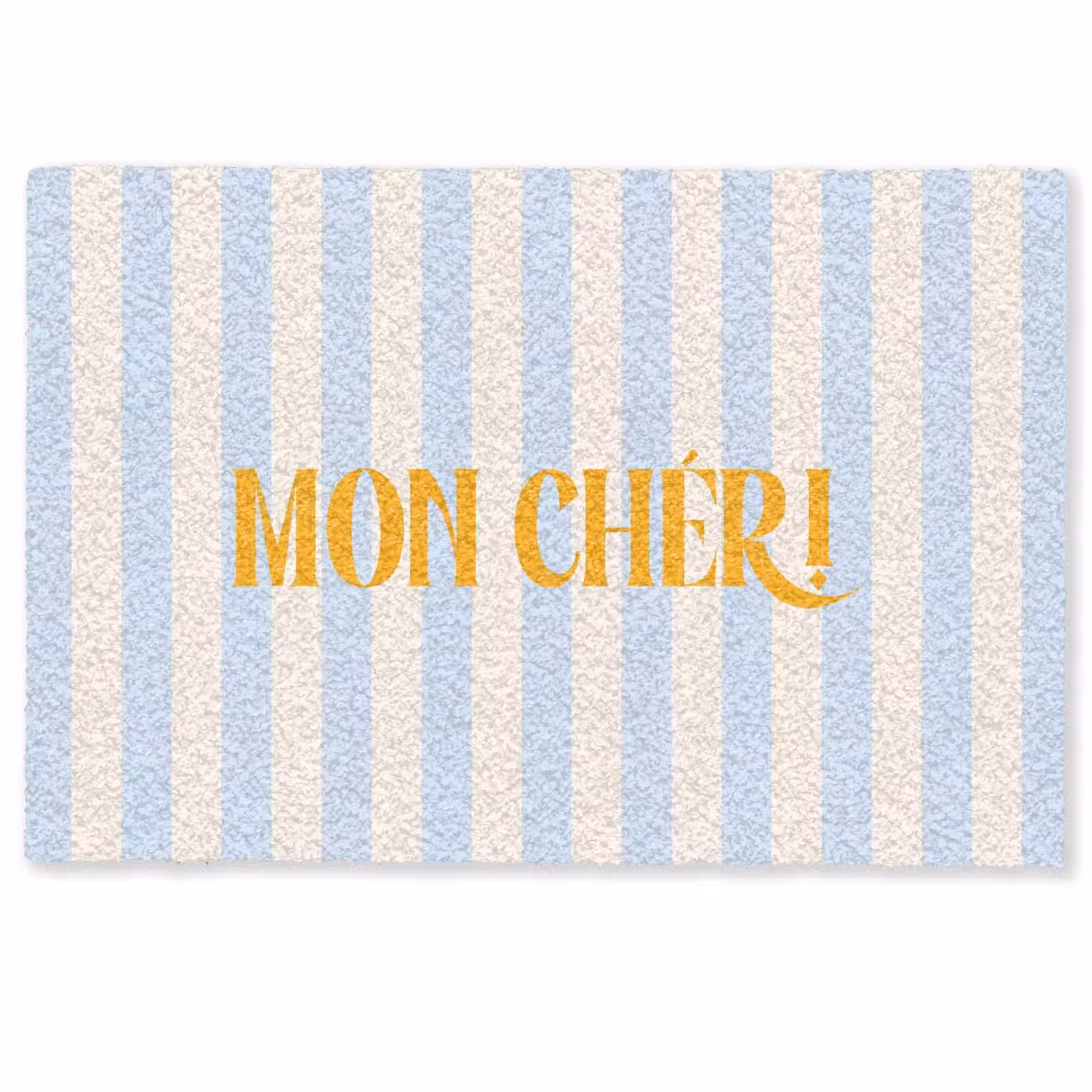 Deurmat - Oranje - Blauw - Strepen - Mon chéri — 1