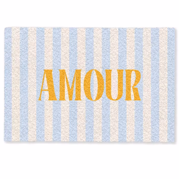 Deurmat - Oranje - Blauw - Strepen - Amour — 1