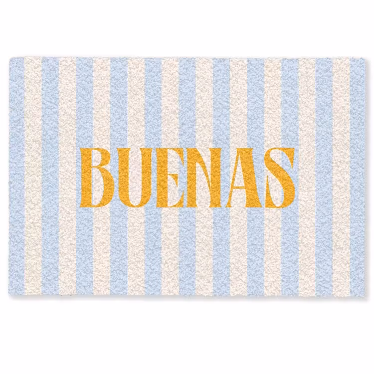 Deurmat - Oranje - Blauw - Strepen - Buenas — 1
