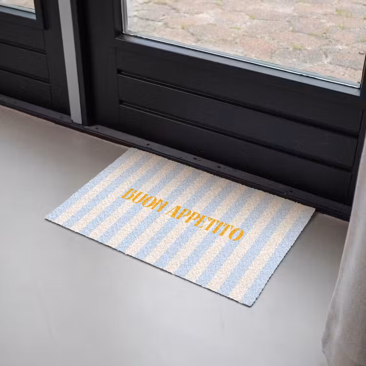 Deurmat - Oranje - Blauw - Strepen - Buon appetito — 2