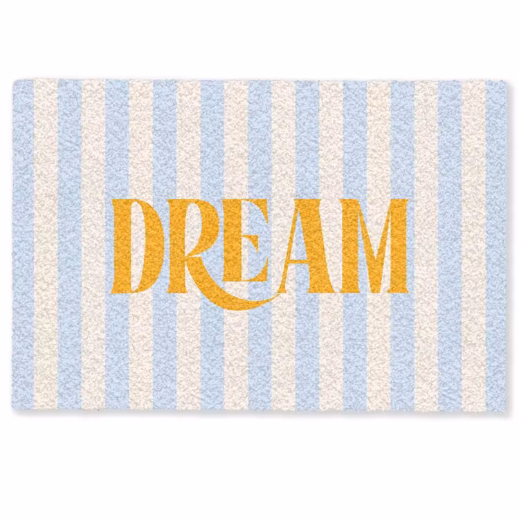 Deurmat - Oranje - Blauw - Strepen - Dream — 1