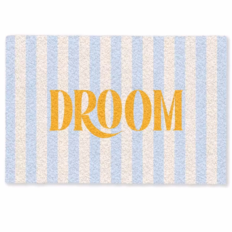 Deurmat - Oranje - Blauw - Strepen - Droom — 1