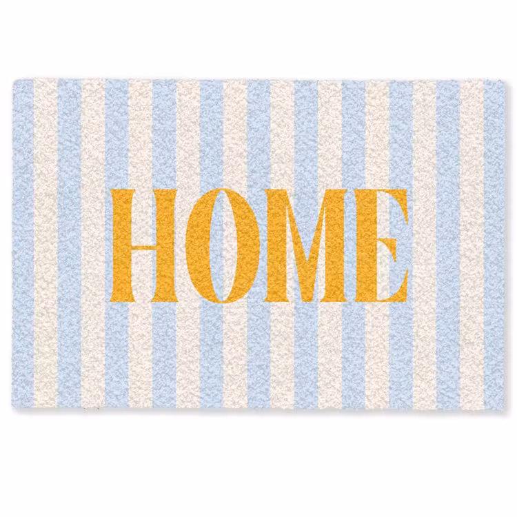 Deurmat - Oranje - Blauw - Strepen - Home — 1