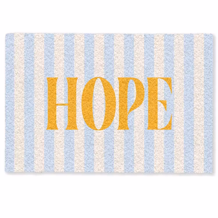 Deurmat - Oranje - Blauw - Strepen - Hope — 1
