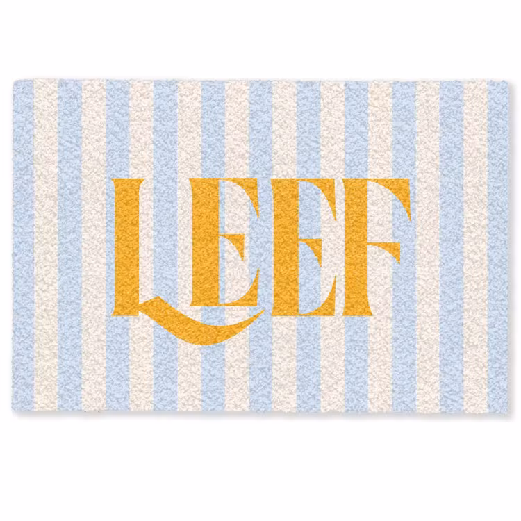Deurmat - Oranje - Blauw - Strepen - Leef — 1