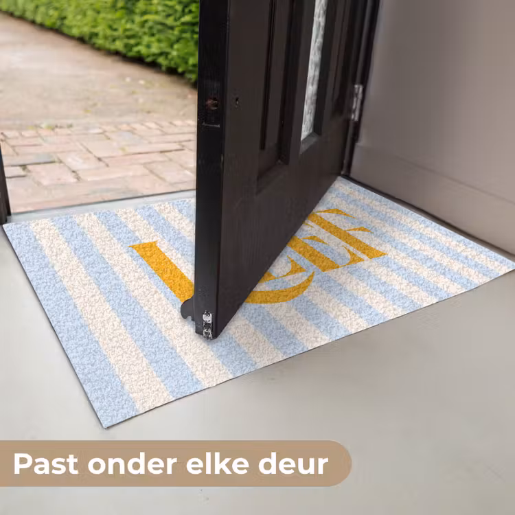 Deurmat - Oranje - Blauw - Strepen - Leef — 7