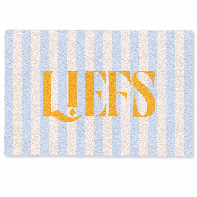 Deurmat - Oranje - Blauw - Strepen - Liefs — 1
