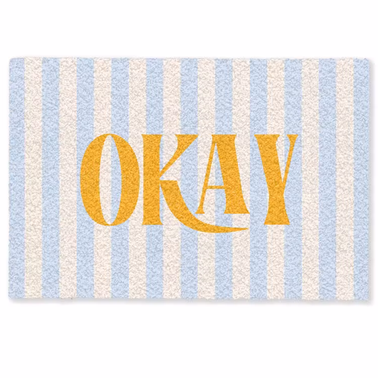 Deurmat - Oranje - Blauw - Strepen - Okay — 1