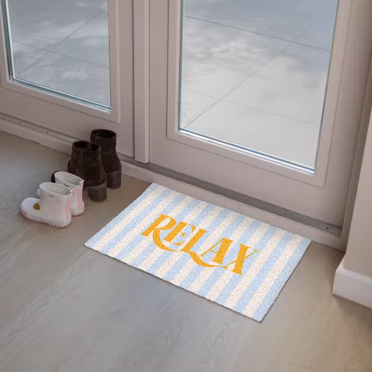 Deurmat - Oranje - Blauw - Strepen - Relax — 8