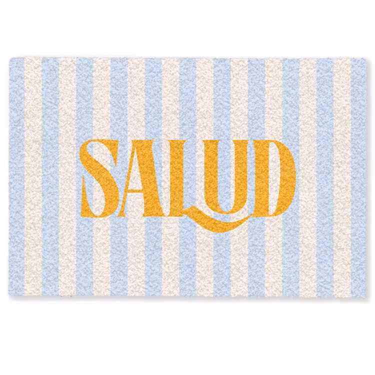 Deurmat - Oranje - Blauw - Strepen - Salud — 1