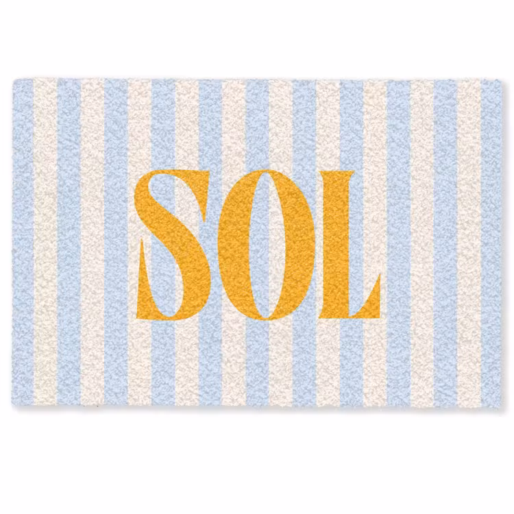 Deurmat - Oranje - Blauw - Strepen - Sol — 1