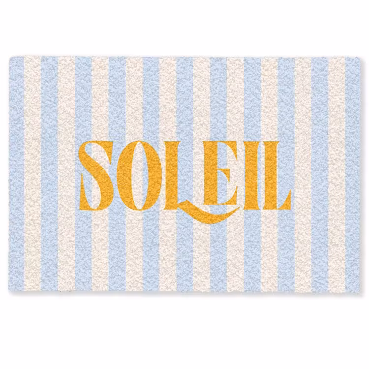 Deurmat - Oranje - Blauw - Strepen - Soleil — 1