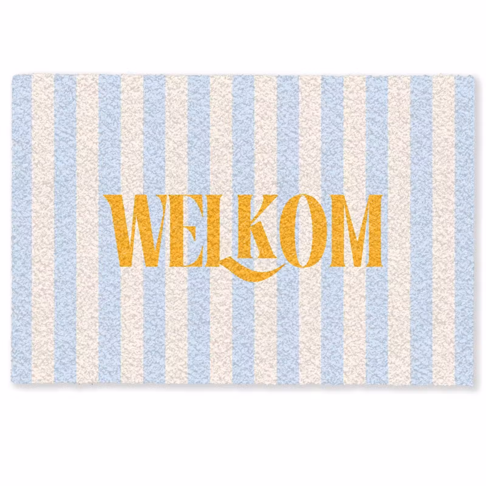 Deurmat - Oranje - Blauw - Strepen - Welkom — 1