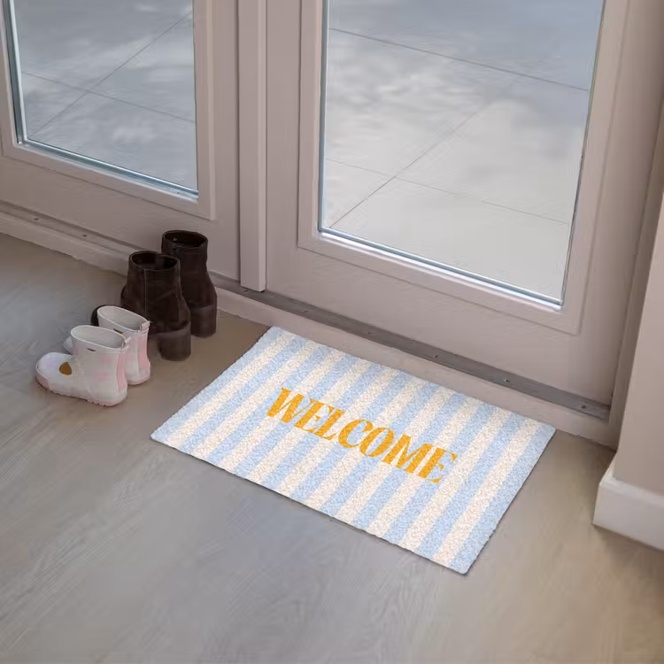Deurmat - Oranje - Blauw - Strepen - Welcome — 8