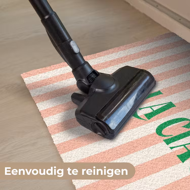 Deurmat - Zachtroze - Groen- Strepen - Bella Ciao — 9