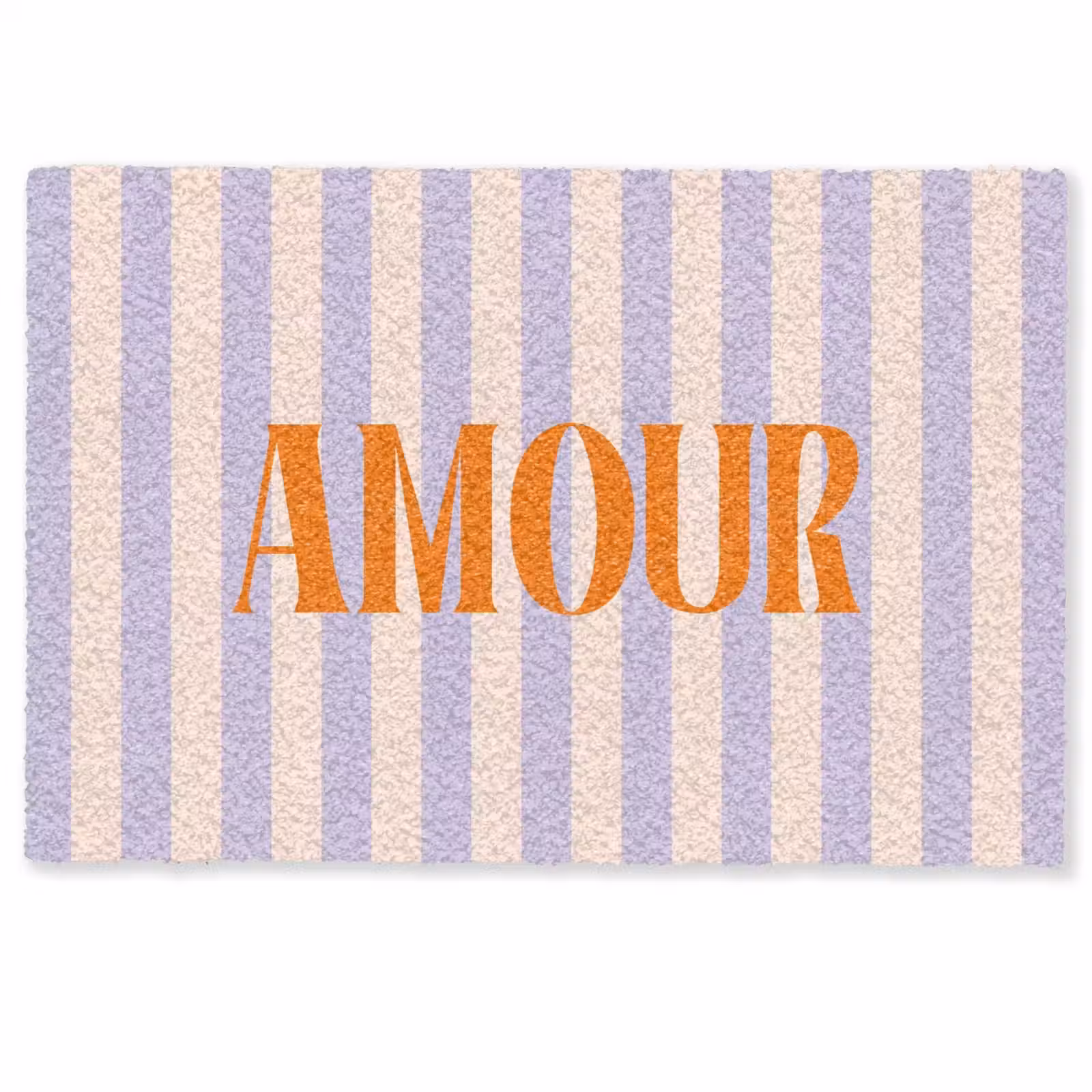 Deurmat - Lila - Oranje - Strepen - Amour — 1