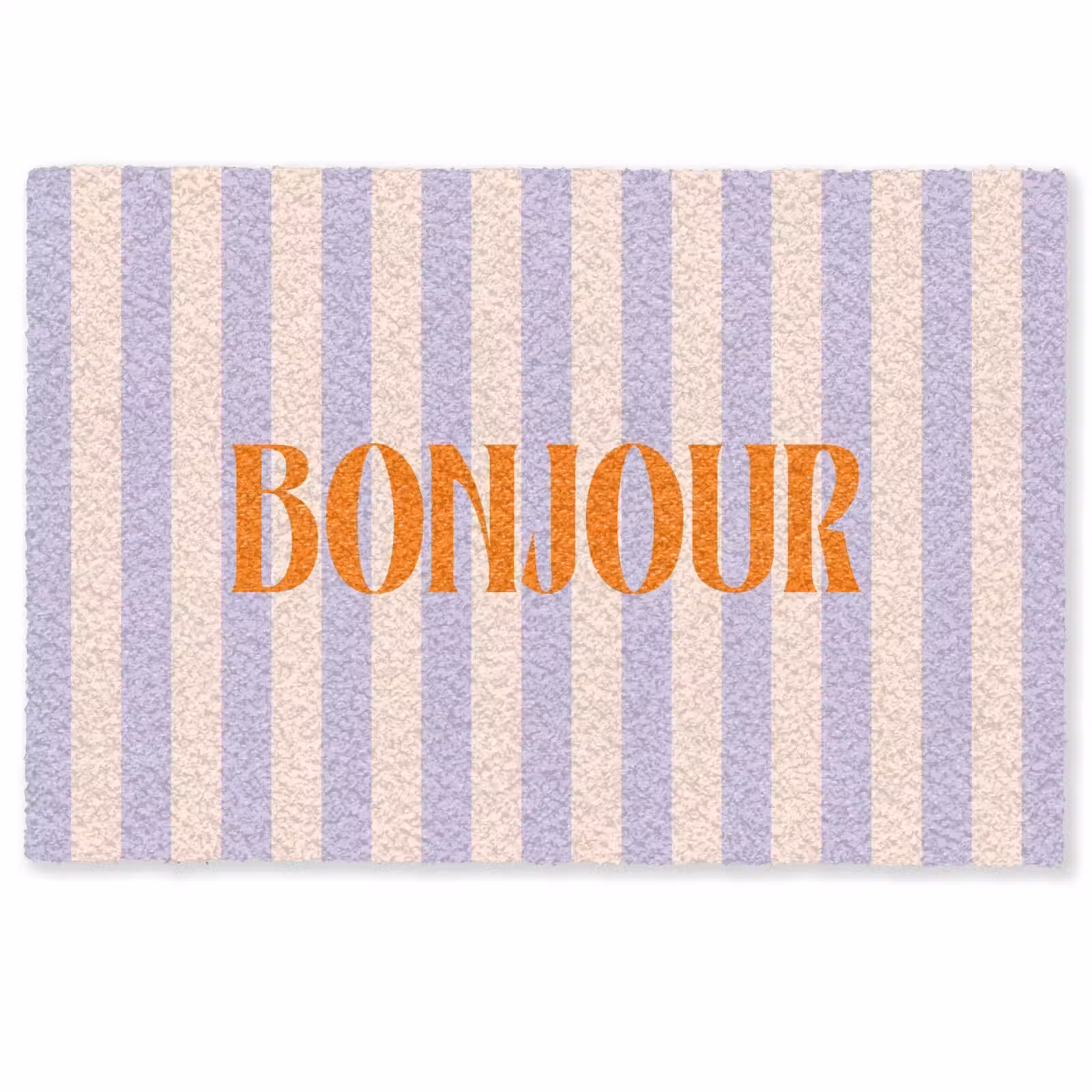 Deurmat - Lila - Oranje - Strepen - Bonjour — 1