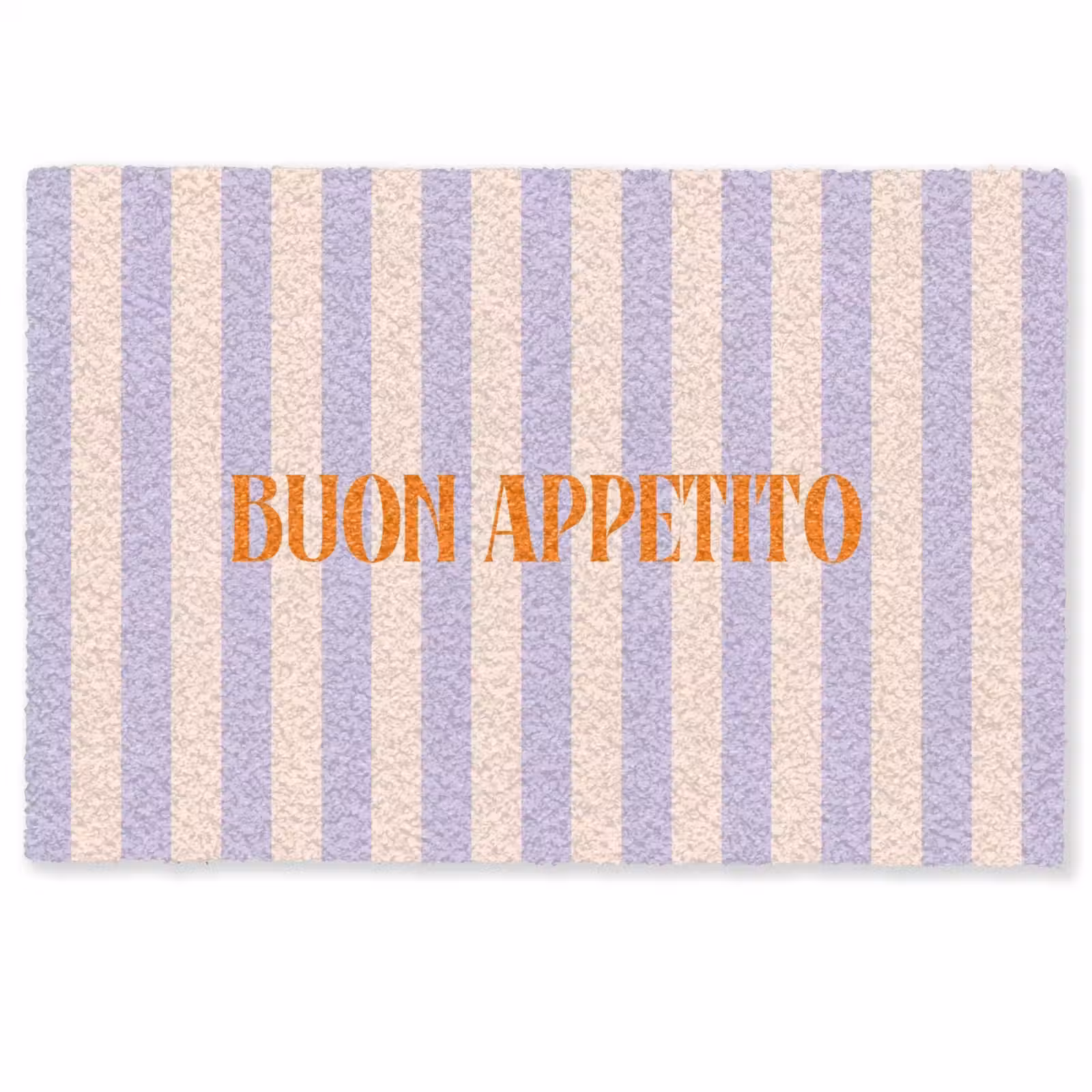 Deurmat - Lila - Oranje - Strepen - Buon Appetito — 1