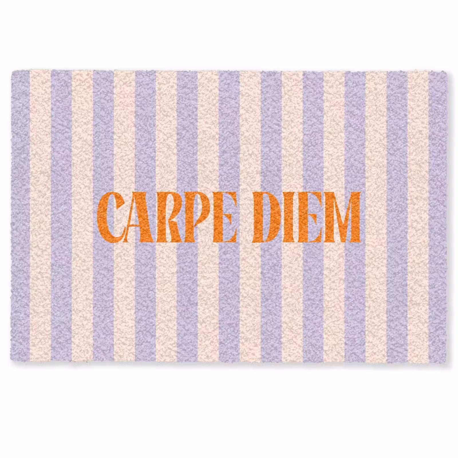 Deurmat - Lila - Oranje - Strepen - Carpe Diem — 1