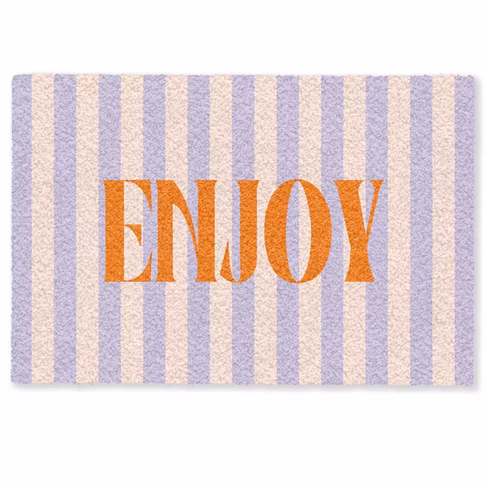 Deurmat - Lila - Oranje - Strepen - Enjoy — 1