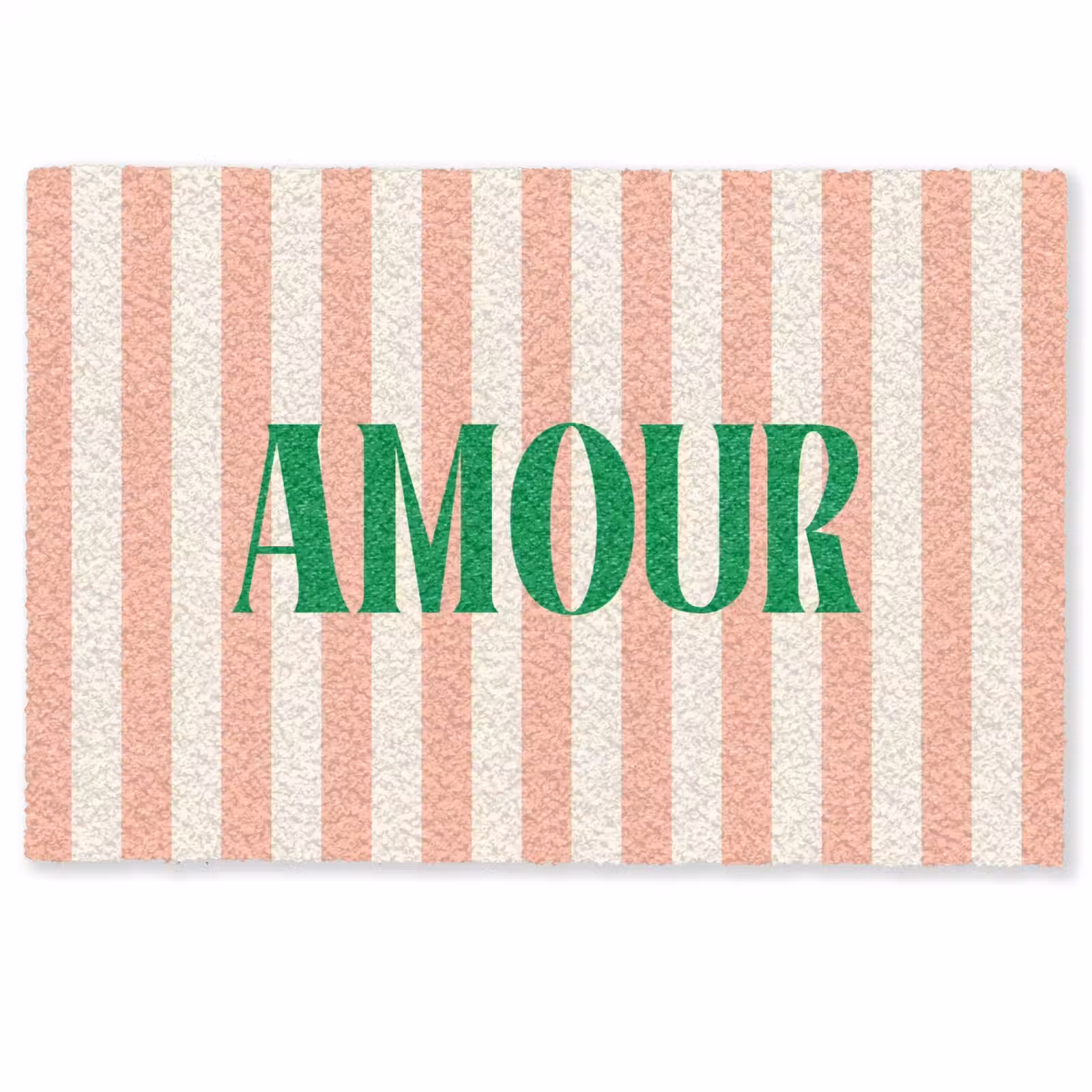 Deurmat - Zachtroze - Groen - Strepen - Amour — 1