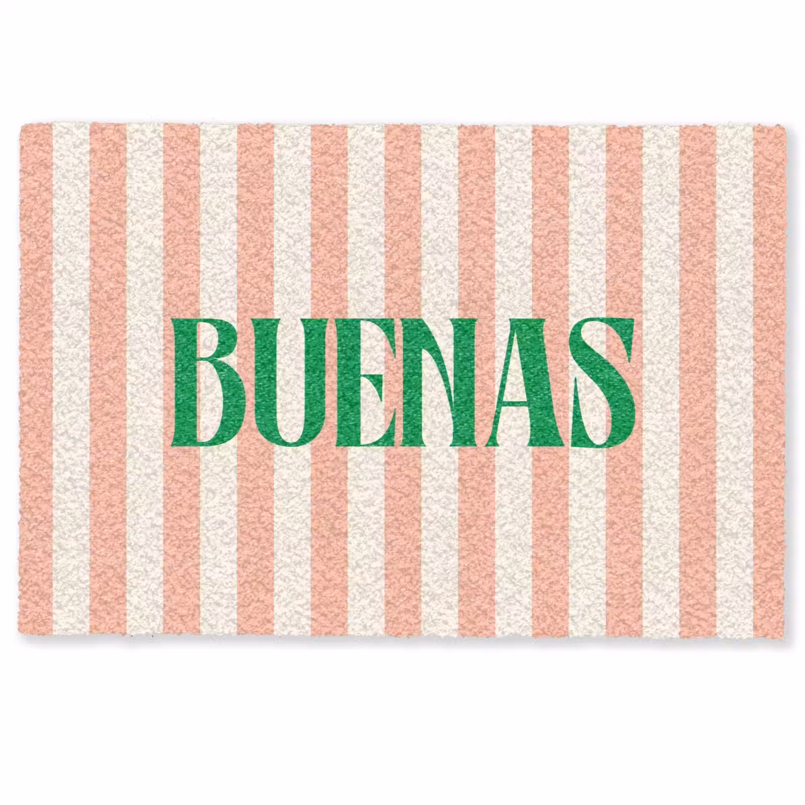 Deurmat - Zachtroze - Groen - Strepen - Buenas — 1