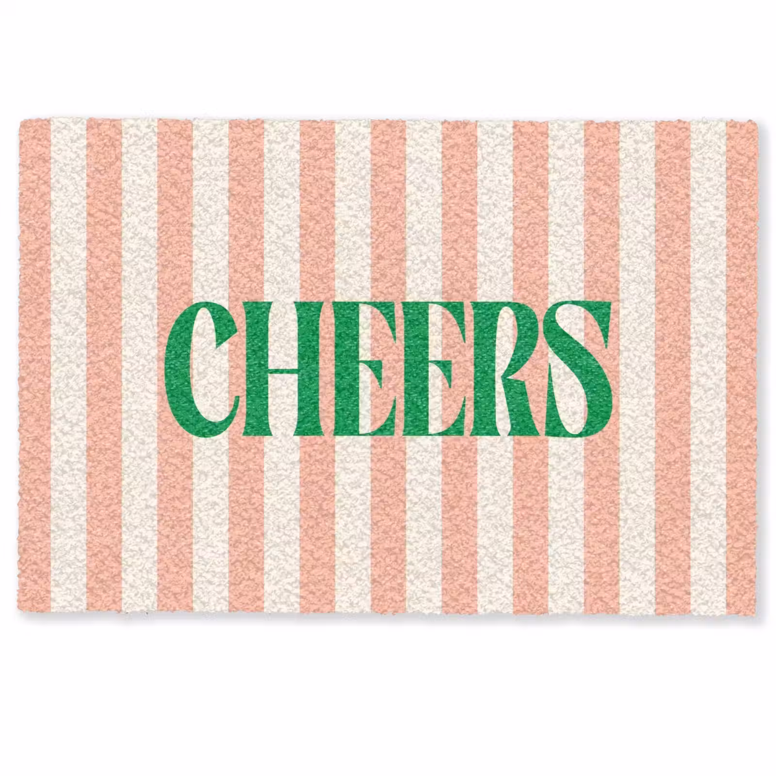 Deurmat - Zachtroze - Groen - Strepen - Cheers — 1
