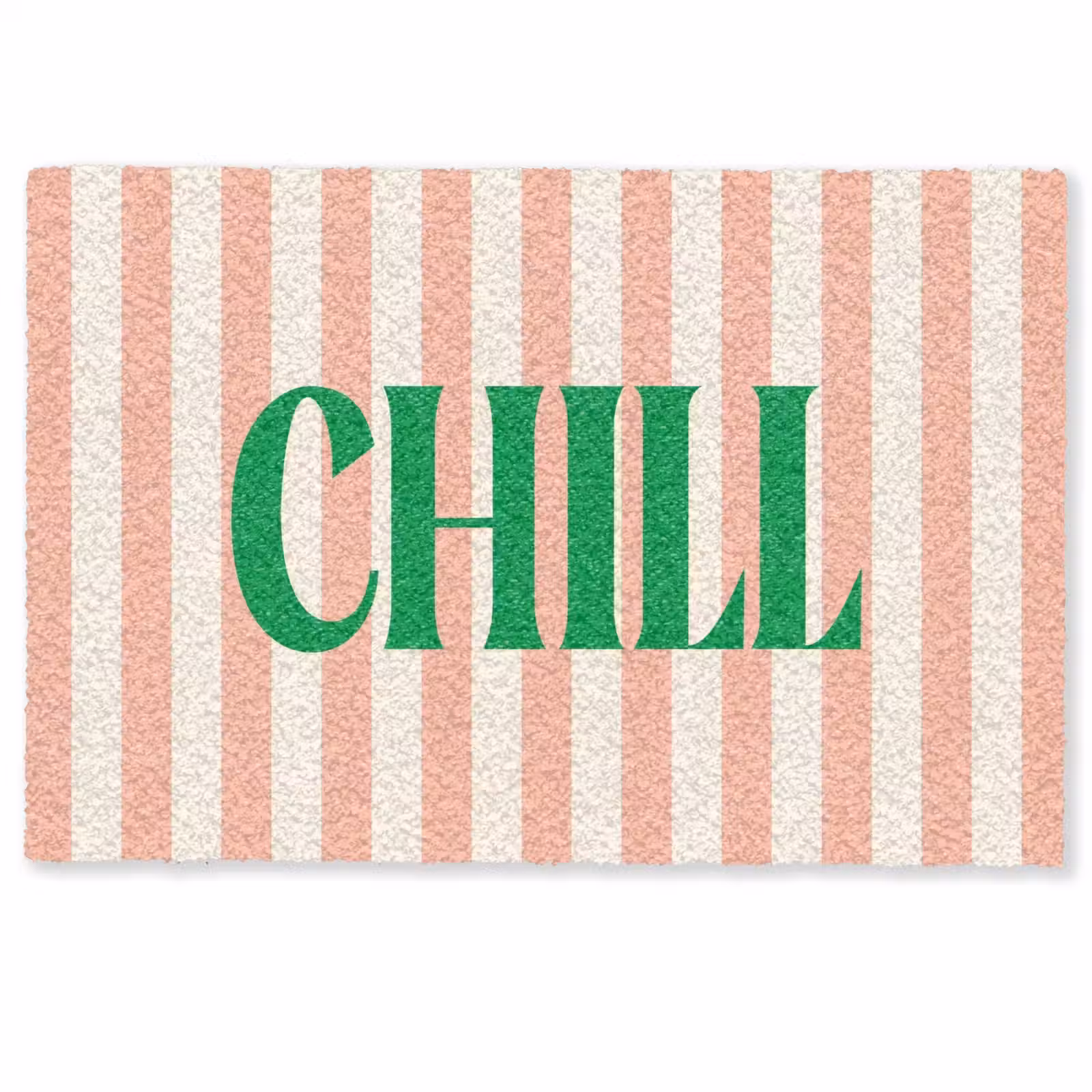 Deurmat - Zachtroze - Groen - Strepen - Chill — 1