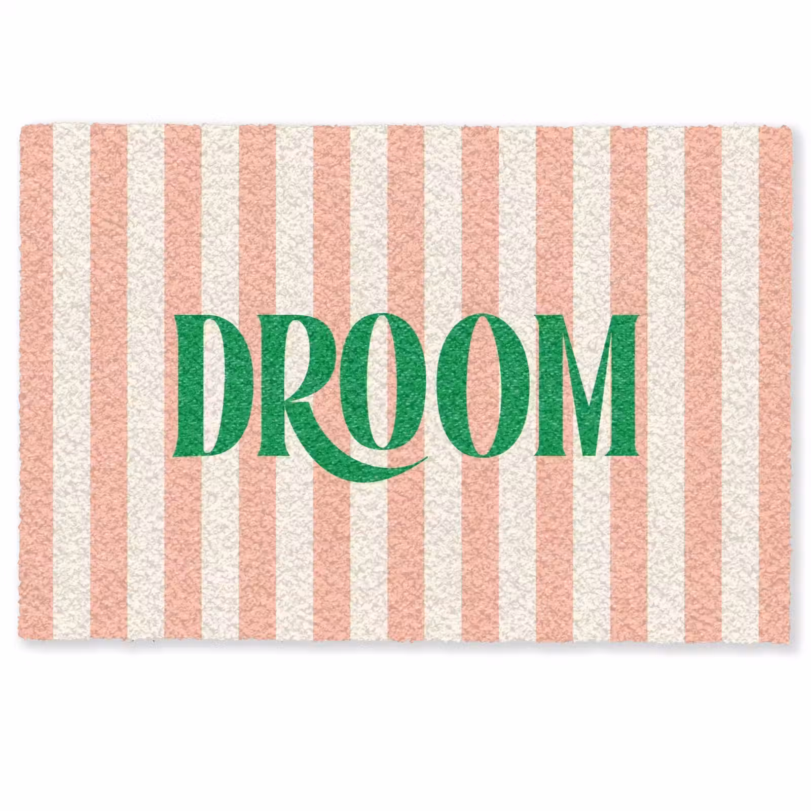 Deurmat - Zachtroze - Groen - Strepen - Droom — 1