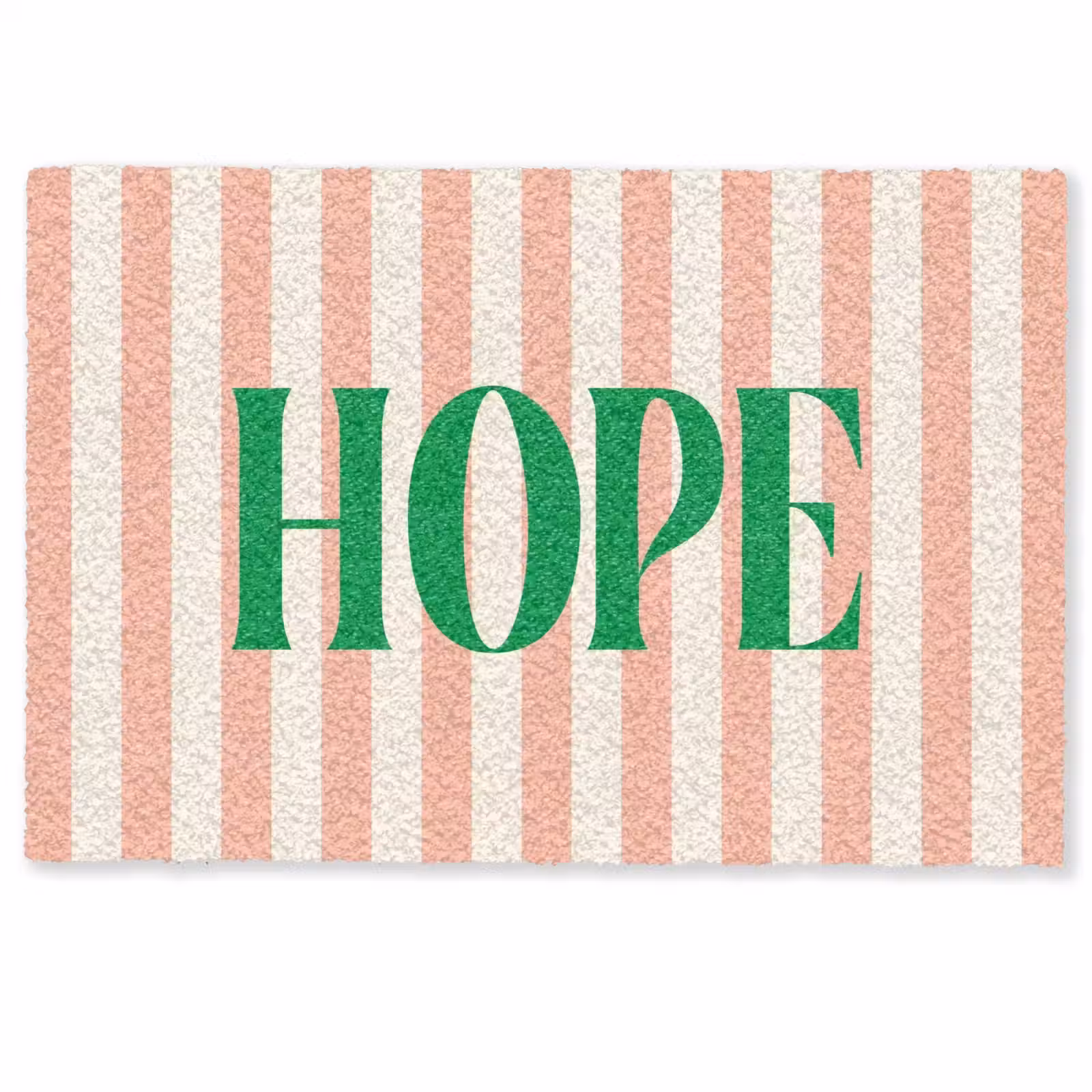 Deurmat - Zachtroze - Groen - Strepen - Hope — 1