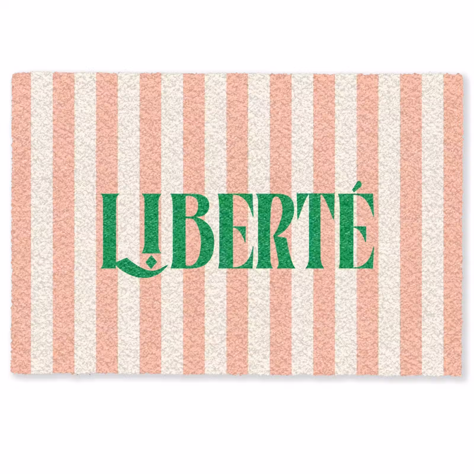 Deurmat - Zachtroze - Groen - Strepen - Liberté — 1