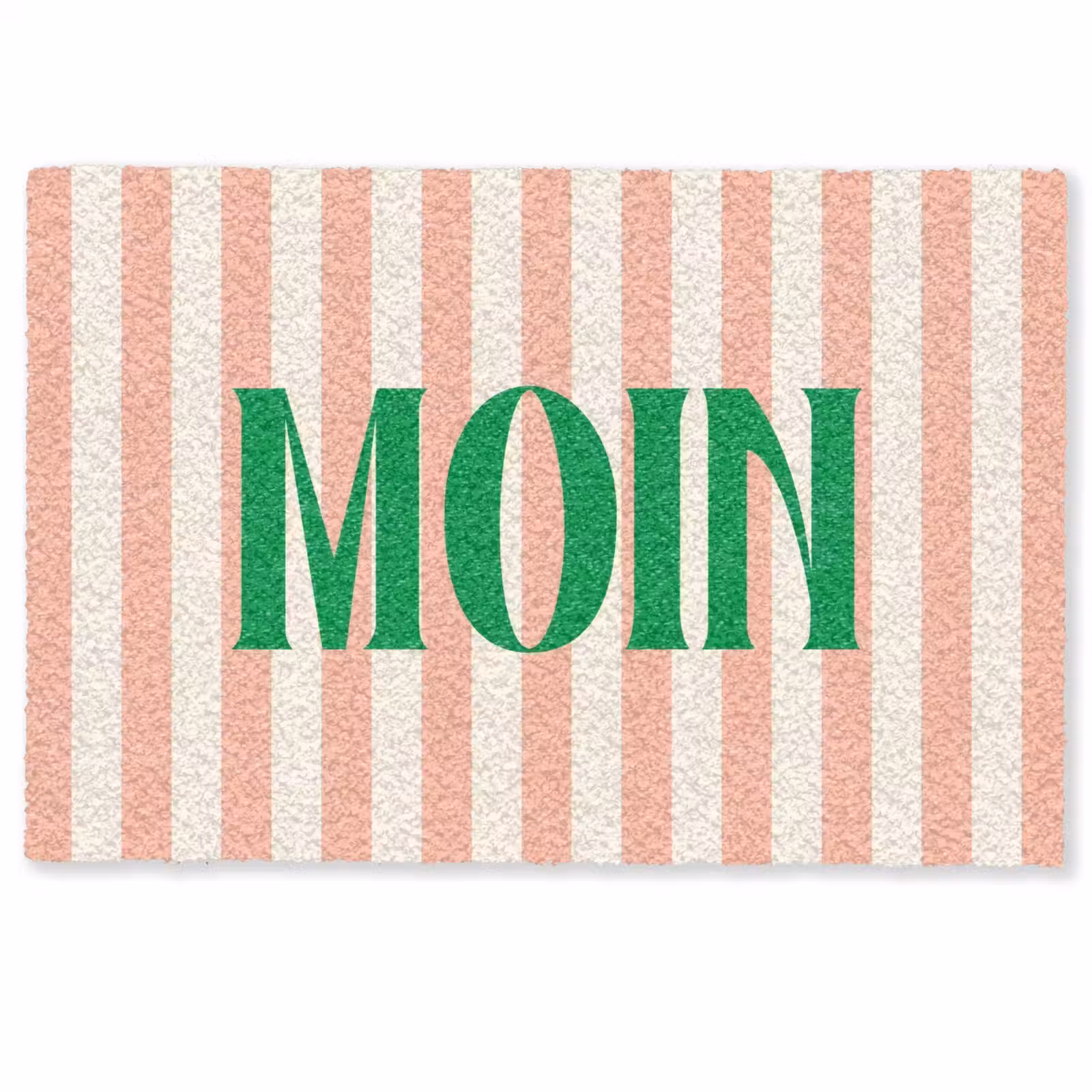 Deurmat - Zachtroze - Groen - Strepen - Moin — 1