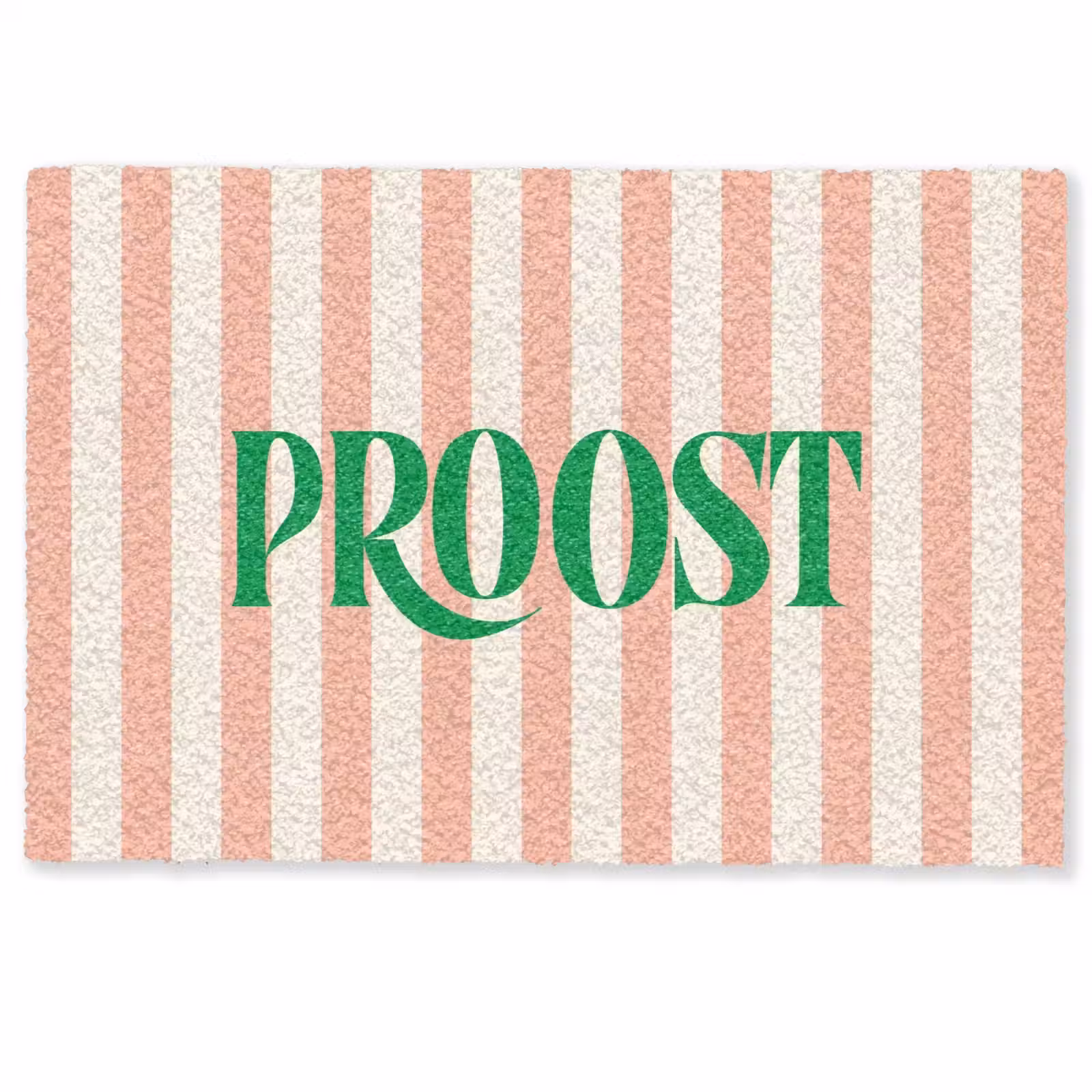 Deurmat - Zachtroze - Groen - Strepen - Proost — 1