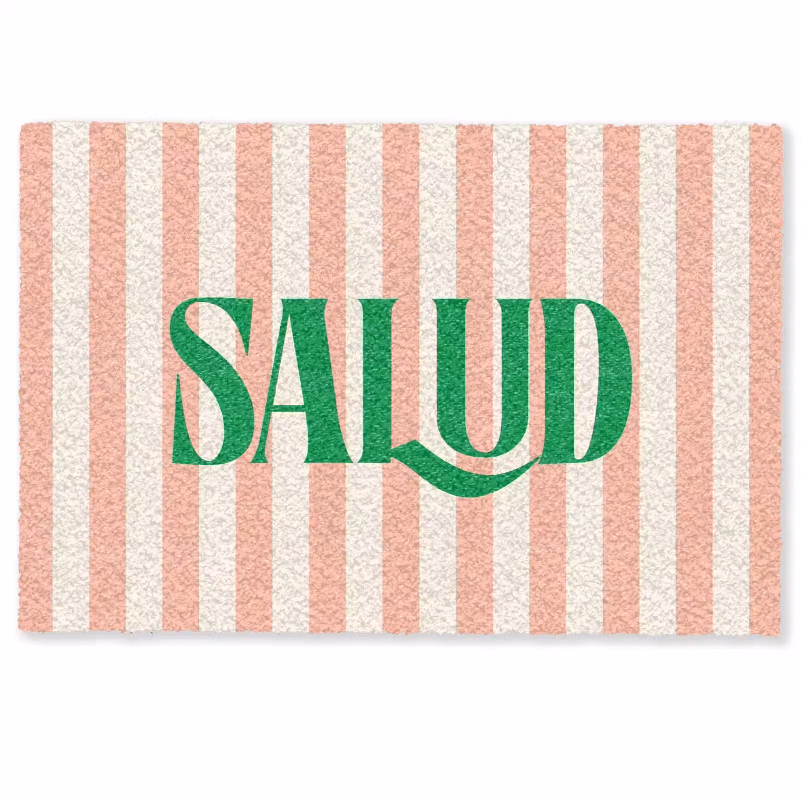 Deurmat - Zachtroze - Groen - Strepen - Salud — 1