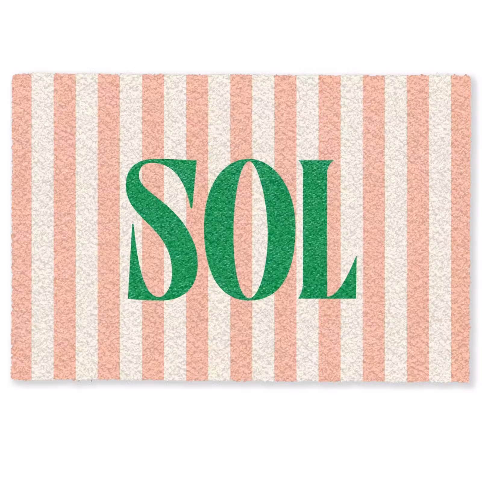 Deurmat - Zachtroze - Groen - Strepen - Sol — 1