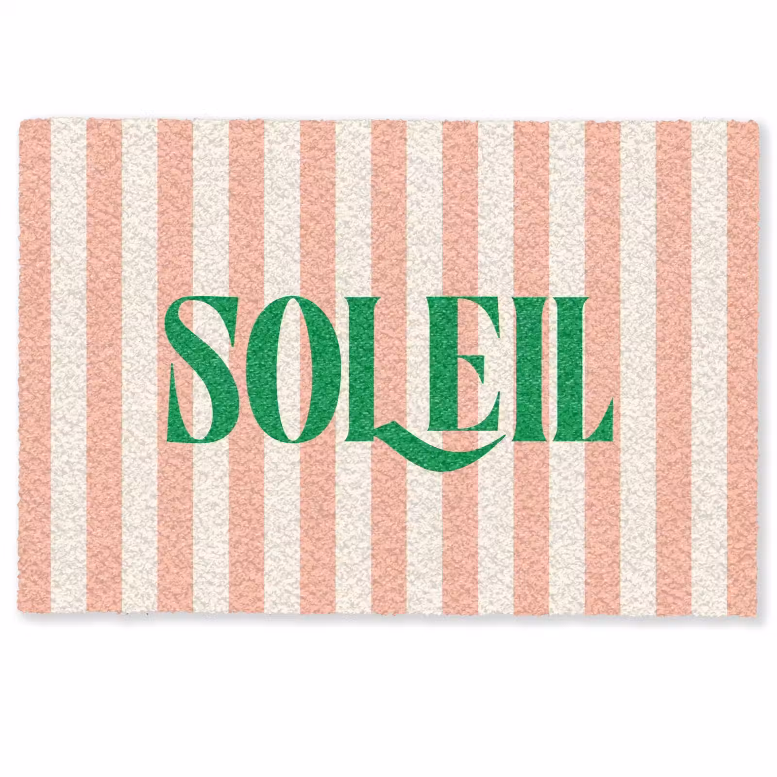 Deurmat - Zachtroze - Groen - Strepen - Soleil — 1