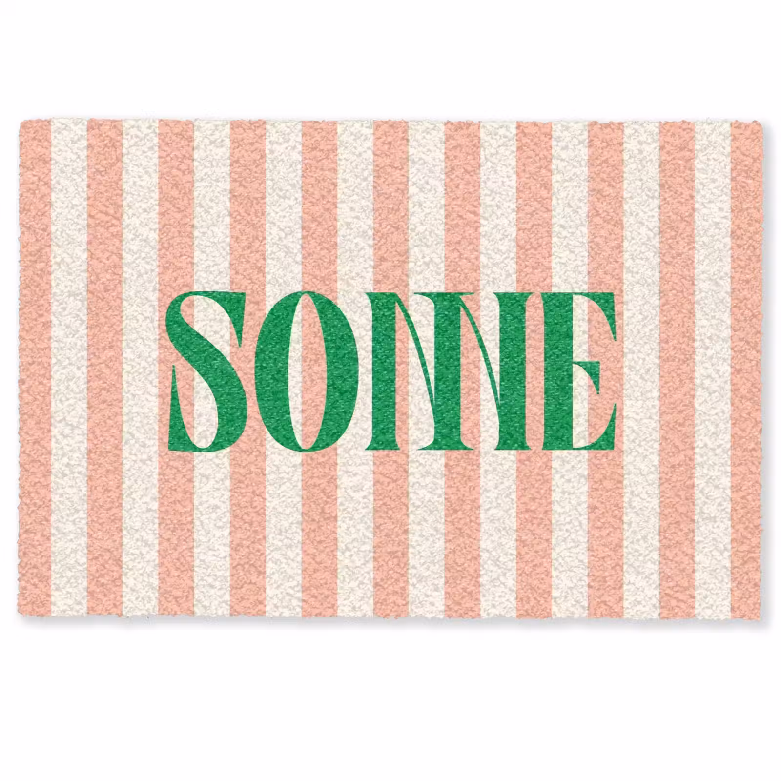 Deurmat - Zachtroze - Groen - Strepen - Sonne — 1