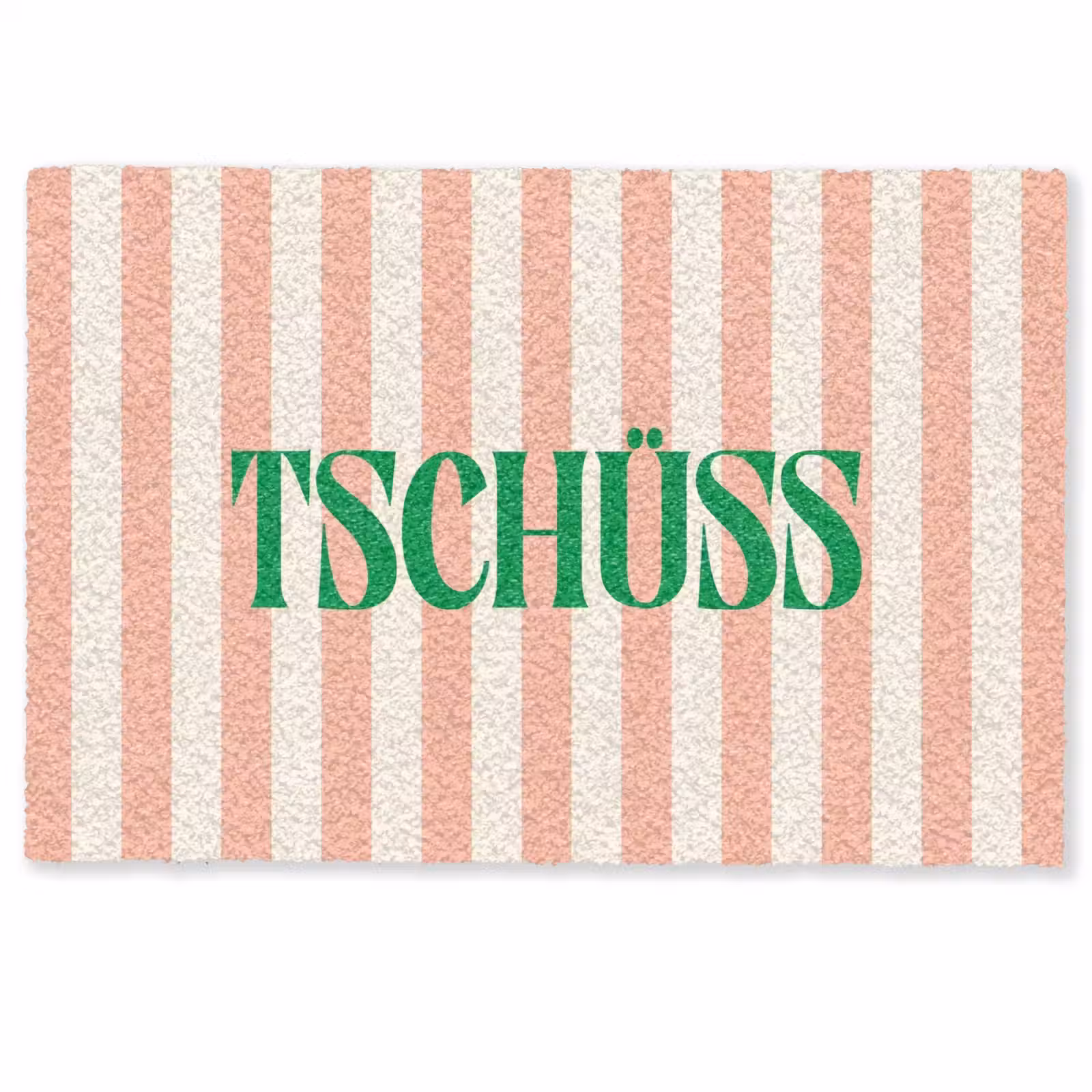 Deurmat - Zachtroze - Groen - Strepen - Tschüss — 1