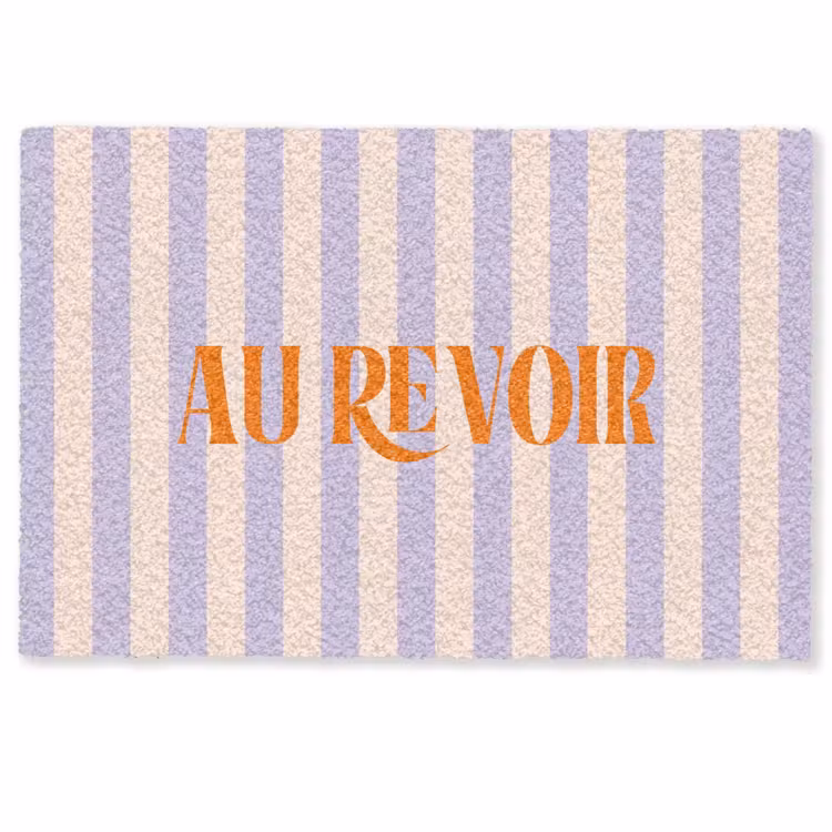 Deurmat - Lila - Oranje - Strepen - Au Revoir — 1
