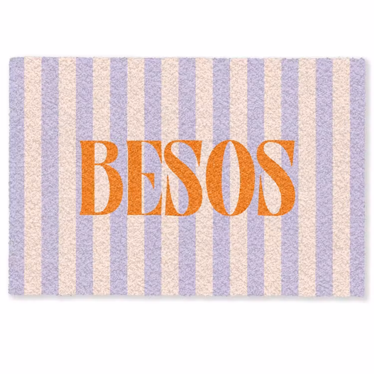Deurmat - Lila - Oranje - Strepen - Besos — 1