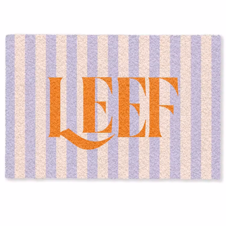 Deurmat - Lila - Oranje - Strepen - Leef — 1