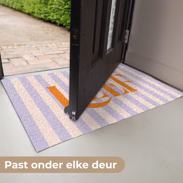 Deurmat - Lila - Oranje - Strepen - Leef — 7