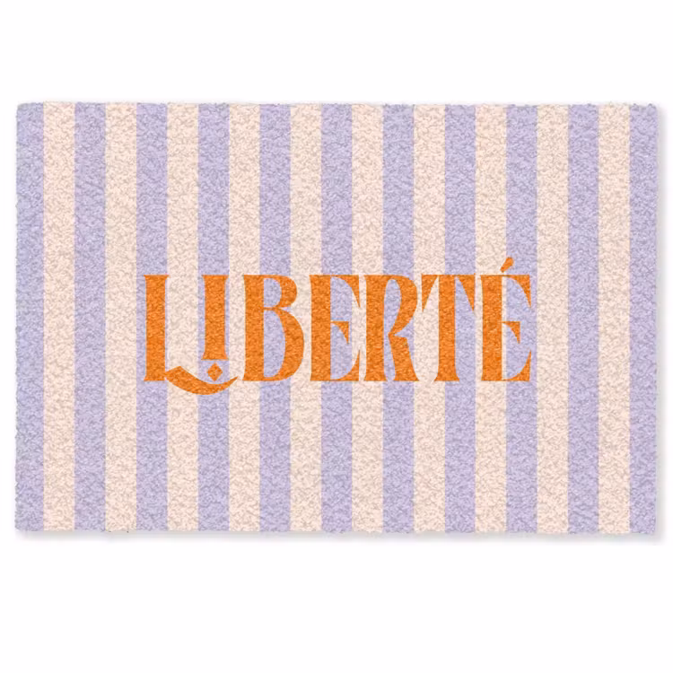 Deurmat - Lila - Oranje - Strepen - Liberté — 1