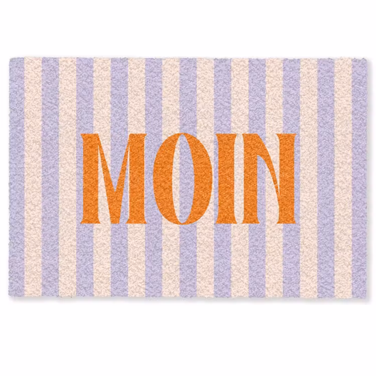 Deurmat - Lila - Oranje - Strepen - Moin — 1