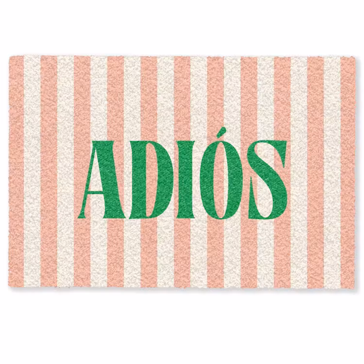 Deurmat - Zachtroze - Groen - Strepen - Adiós — 1